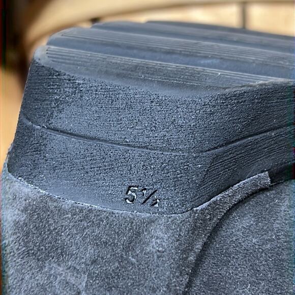 Paul Green Gray Suede Platform Chunky Heel Slip-On Ankle Booties Womens 8 UK 5.5 - Picture 11 of 12